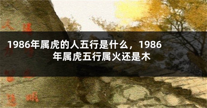 1986年属虎的人五行是什么，1986年属虎五行属火还是木