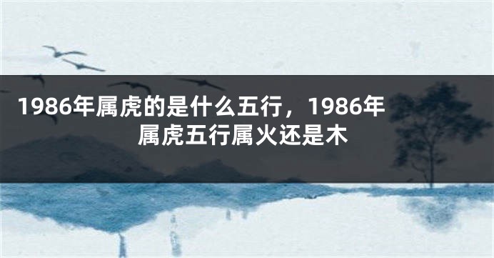 1986年属虎的是什么五行，1986年属虎五行属火还是木
