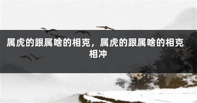 属虎的跟属啥的相克，属虎的跟属啥的相克相冲