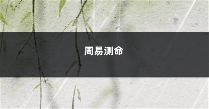 周易测命