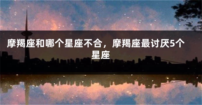 摩羯座和哪个星座不合，摩羯座最讨厌5个星座