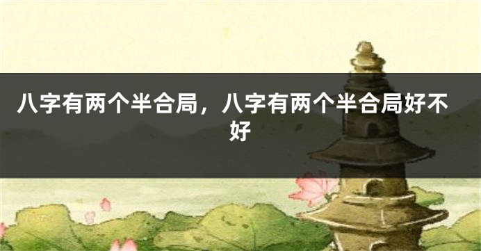 八字有两个半合局，八字有两个半合局好不好