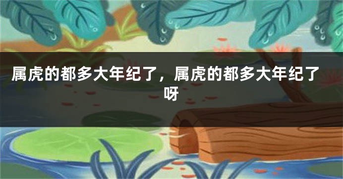 属虎的都多大年纪了，属虎的都多大年纪了呀