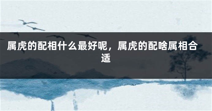 属虎的配相什么最好呢，属虎的配啥属相合适