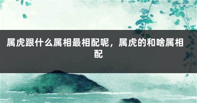 属虎跟什么属相最相配呢，属虎的和啥属相配