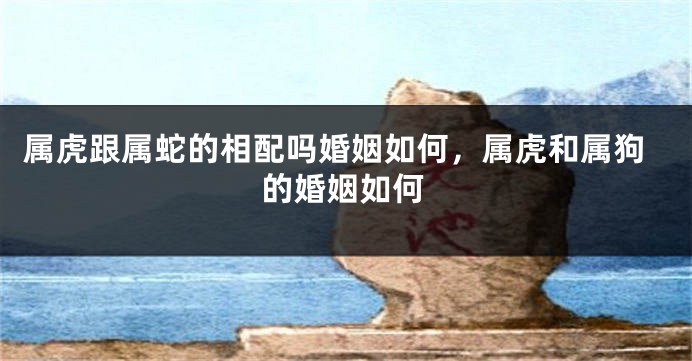 属虎跟属蛇的相配吗婚姻如何，属虎和属狗的婚姻如何