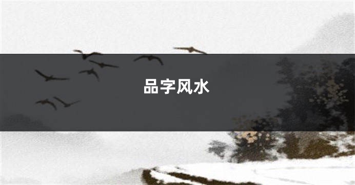 品字风水