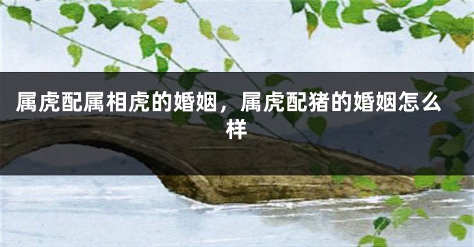 属虎配属相虎的婚姻，属虎配猪的婚姻怎么样
