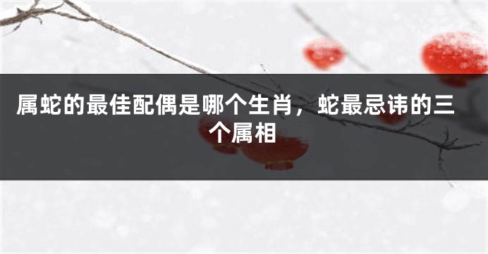 属蛇的最佳配偶是哪个生肖，蛇最忌讳的三个属相