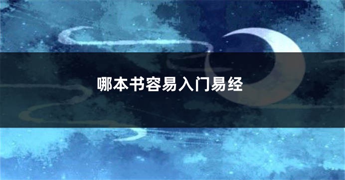 哪本书容易入门易经