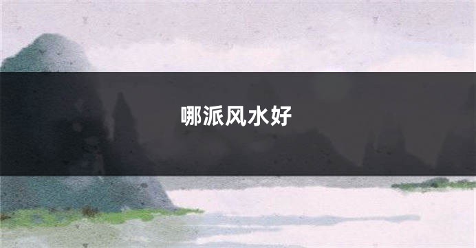 哪派风水好