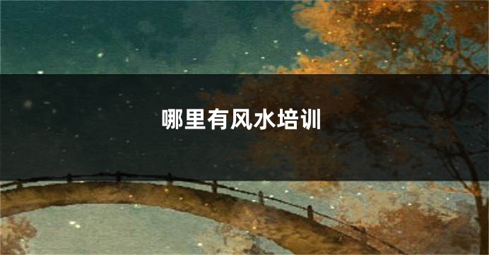 哪里有风水培训