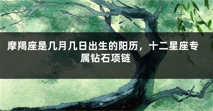 摩羯座是几月几日出生的阳历，十二星座专属钻石项链