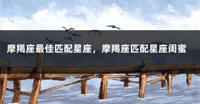 摩羯座最佳匹配星座，摩羯座匹配星座闺蜜