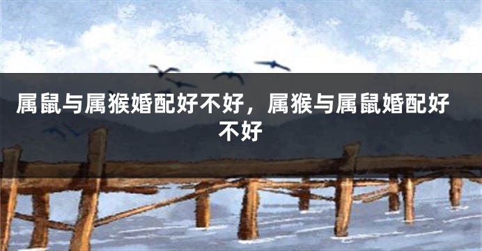 属鼠与属猴婚配好不好，属猴与属鼠婚配好不好