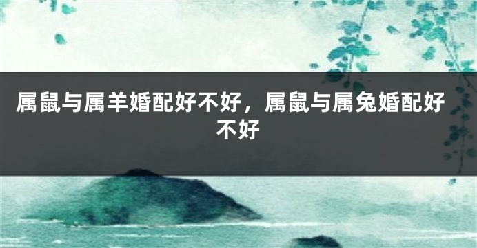 属鼠与属羊婚配好不好，属鼠与属兔婚配好不好