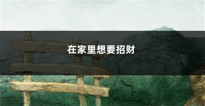 在家里想要招财