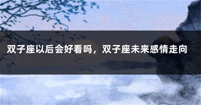 双子座以后会好看吗，双子座未来感情走向