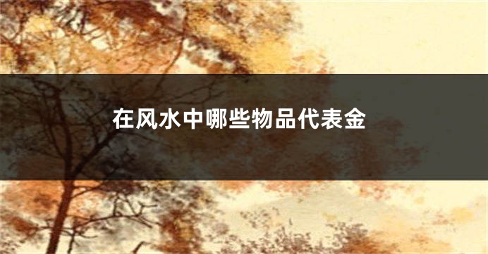 在风水中哪些物品代表金
