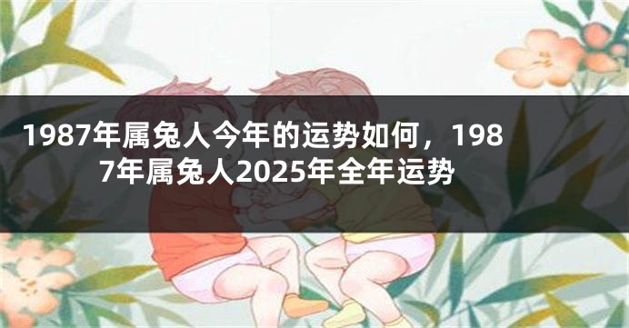 1987年属兔人今年的运势如何，1987年属兔人2025年全年运势