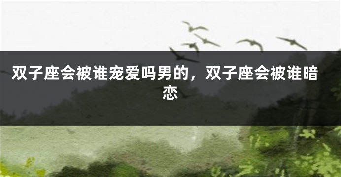 双子座会被谁宠爱吗男的，双子座会被谁暗恋