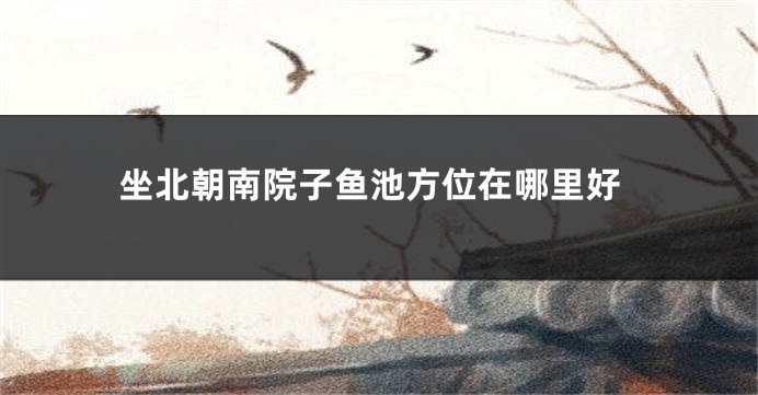 坐北朝南院子鱼池方位在哪里好