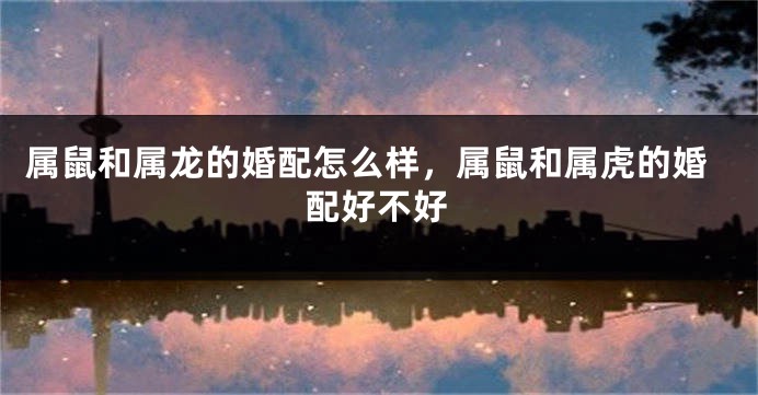 属鼠和属龙的婚配怎么样，属鼠和属虎的婚配好不好