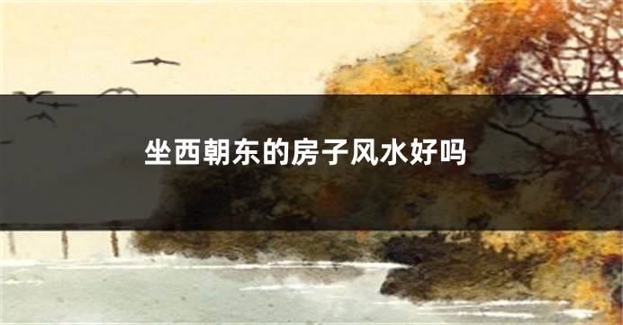 坐西朝东的房子风水好吗