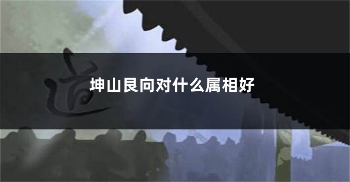 坤山艮向对什么属相好