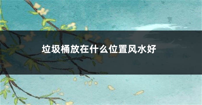 垃圾桶放在什么位置风水好