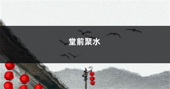 堂前聚水