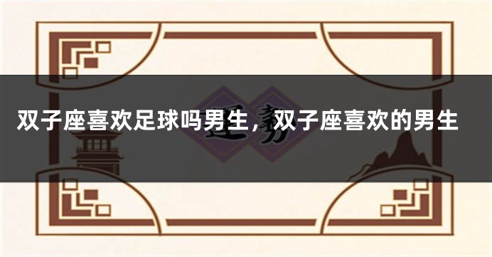 双子座喜欢足球吗男生,双子座喜欢的男生
