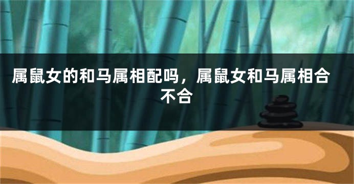 属鼠女的和马属相配吗，属鼠女和马属相合不合
