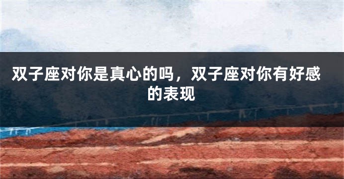 双子座对你是真心的吗，双子座对你有好感的表现