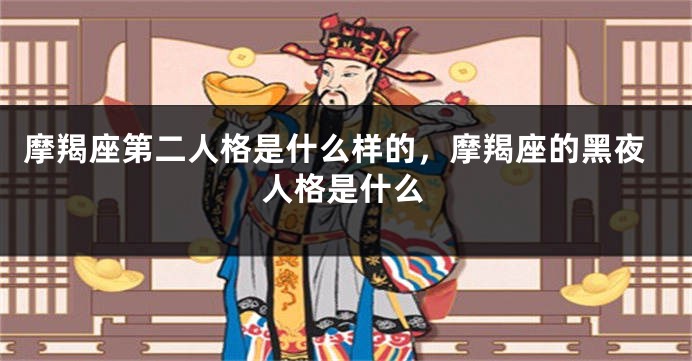 摩羯座第二人格是什么样的，摩羯座的黑夜人格是什么