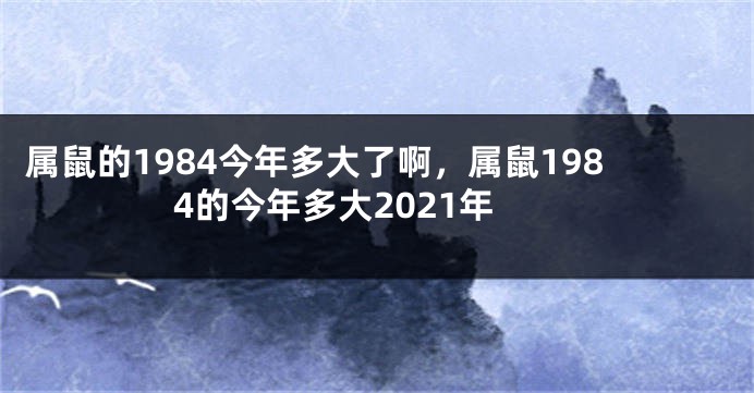 属鼠的1984今年多大了啊，属鼠1984的今年多大2021年