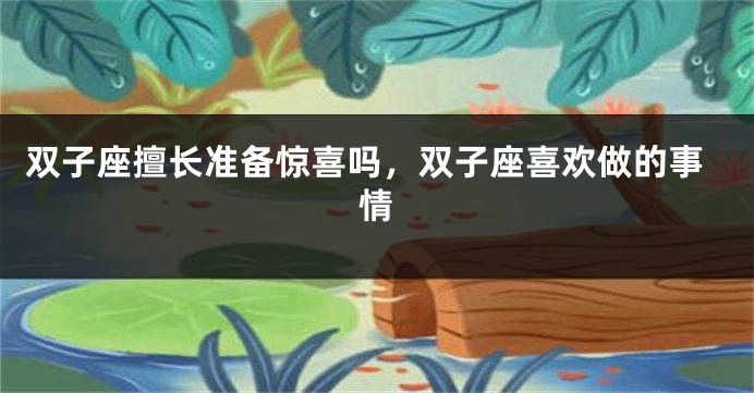 双子座擅长准备惊喜吗，双子座喜欢做的事情