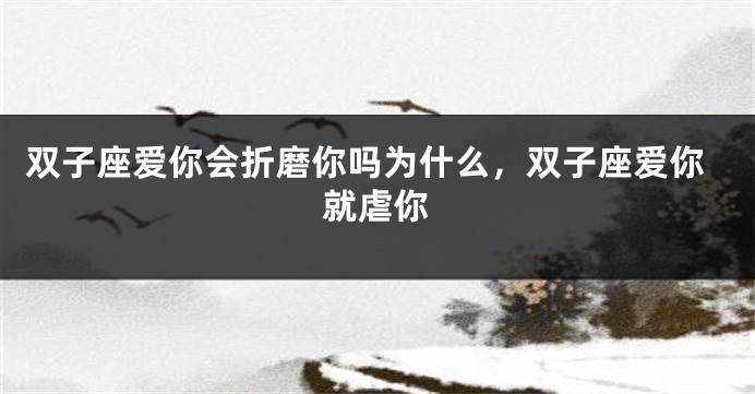 双子座爱你会折磨你吗为什么，双子座爱你就虐你