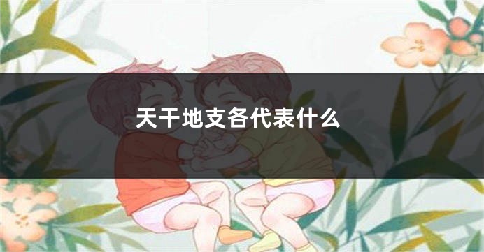 天干地支各代表什么