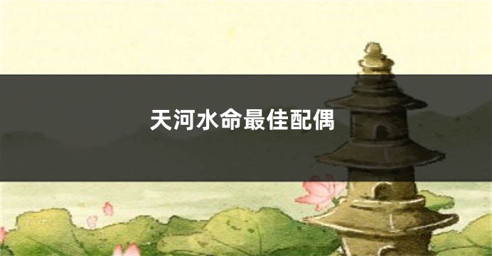 天河水命最佳配偶