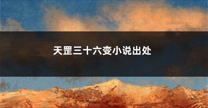 天罡三十六变小说出处