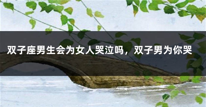双子座男生会为女人哭泣吗，双子男为你哭