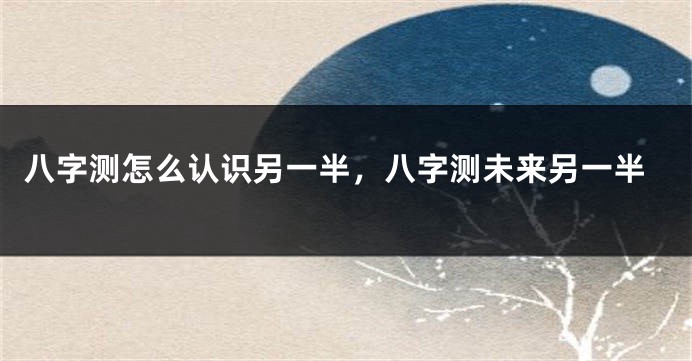 八字测怎么认识另一半，八字测未来另一半