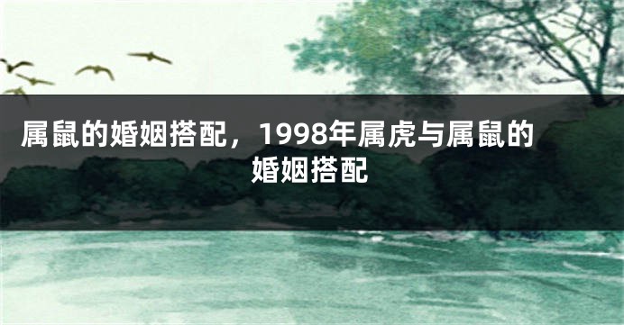 属鼠的婚姻搭配，1998年属虎与属鼠的婚姻搭配