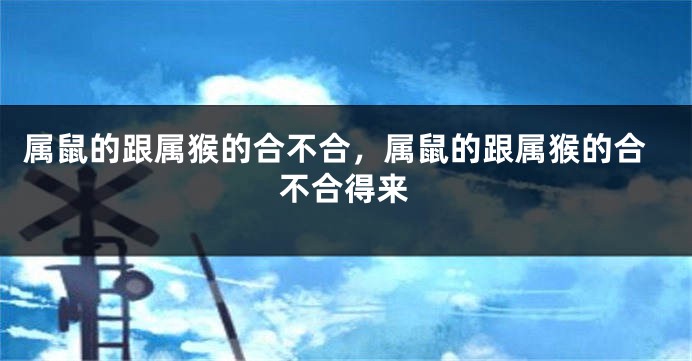 属鼠的跟属猴的合不合，属鼠的跟属猴的合不合得来