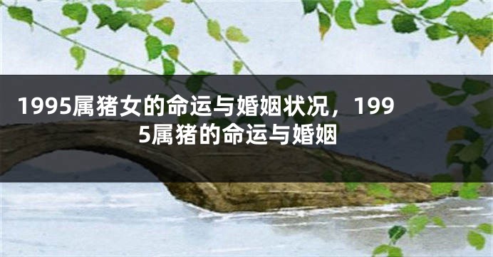 1995属猪女的命运与婚姻状况，1995属猪的命运与婚姻