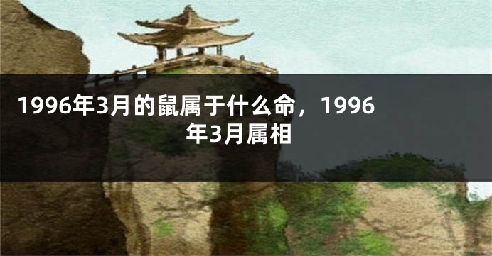 1996年3月的鼠属于什么命，1996年3月属相