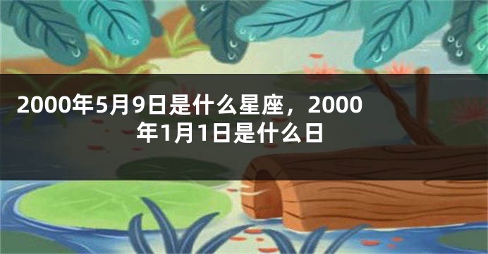 2000年5月9日是什么星座，2000年1月1日是什么日