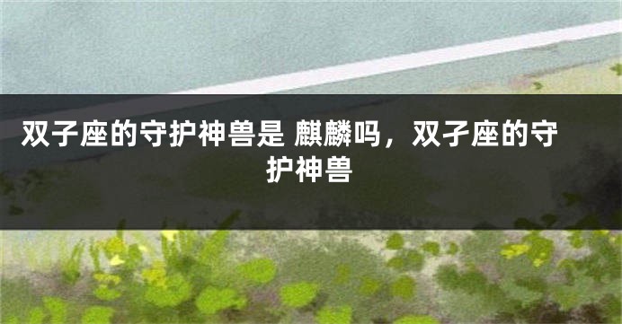 双子座的守护神兽是 麒麟吗，双孑座的守护神兽