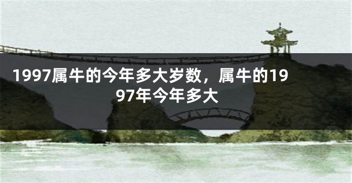 1997属牛的今年多大岁数，属牛的1997年今年多大